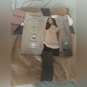 Women's Beige V-Neck Sweater